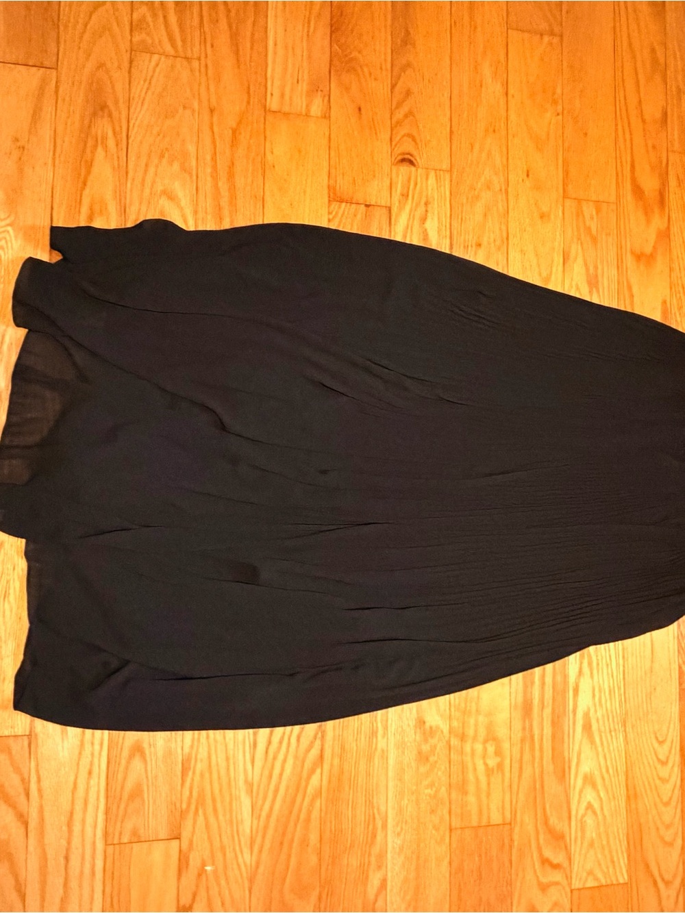 H&M Black Pleated Maxi Skirt